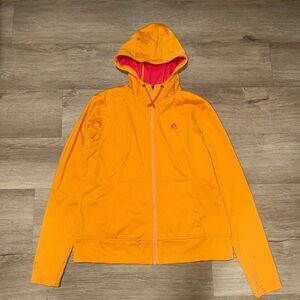 Nike ACG Orange Hooded Ski Jacket with Pink Lining